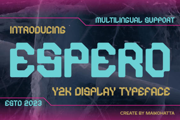 Espero Font: Y2K Aesthetic for Web Design
