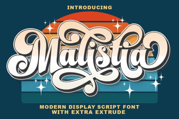 Malistia: A Nostalgic Display Font for Business Branding