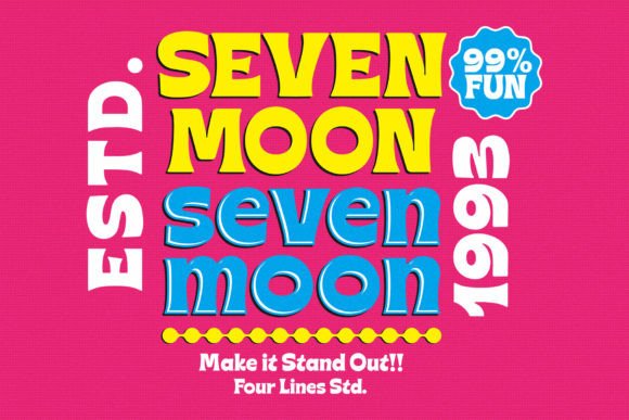 Seven Moon Font for Bold Web Design